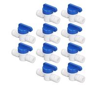 Zerodis 10 Pièces Robinet à Tournant Sphérique en Ligne, 1/4 Pouce de Diamètre Extérieur Type de Collecteur Pince Non Verrouillable Mini Interrupteur D'arrêt de Tube d'eau