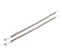Zerodis 2 pièces Oiseaux Corde de Coton aux Couleurs Vives Corde à Oiseaux perchoirs à la Main à mâcher Jouet Perroquet balançoires en Spirale Support pour Perroquet et Oiseaux(105cm)
