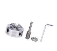 Zerodis 4 Mâchoires Lathe Chuck Set, 2 Pouces en Alliage de Zinc élevé Précision du Centre de la dureté en Bois Auto-centrage de Tournage avec Canne de Connexion