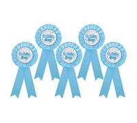 Zerodis 5 Pièces Joyeux Anniversaire Ribbon Badge épingles, Rosette Birthday Birthday Bouton Joyeux Birthday Badge Broch pour les Faveurs de Fête et la Décoration de Fête de Baby (BLUE)
