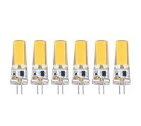 Zerodis 6Pcs G4 LED COB Ampoules, 9W Dimmable COB Lampe 500LM 360 Degrés Éclairage Ampoules LED pour Bureau À Domicile Plafond Lustre Paysage Armoire Lampes (Lumière chaude)
