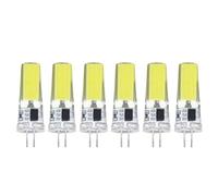 Zerodis 6Pcs G4 LED COB Ampoules, 9W Dimmable COB Lampe 500LM 360 Degrés Éclairage Ampoules LED pour Bureau À Domicile Plafond Lustre Paysage Armoire Lampes (lumière blanche)
