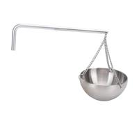 Zerodis Accessoires d'appareils de Sauna Diamètre Conception Semi-Circulaire Bol d'aromathérapie de Sauna en Acier Inoxydable Diffuseur 'huiles Essentielles de avec Bras Oscillant pour Hammams Spa