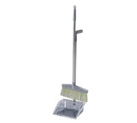 Zerodis Accessoires de Balai à Manche Long, Tête de Balai Large, Conception Détachable avec Tige et Brosse en Acier Inoxydable pour la Maison, Le Bureau, Le Magasin, Ensemble et Pelle à Poussière