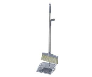 Zerodis Accessoires de Balai à Manche Long, Tête de Balai Large, Conception Détachable avec Tige et Brosse en Acier Inoxydable pour la Maison, Le Bureau, Le Magasin, Ensemble et Pelle à Poussière
