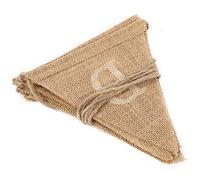 Zerodis Accessoires de Bricolage, Bannière Suspendue avec Corde Pré-tendue, pour Mariage, Fête de Noël, Décoration de la Maison, Drapeau Fanion en Toile de Jute, 12 Pièces