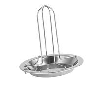 Zerodis Accessoires de Gril de Camping, Support de Rôtissoire Vertical Antiadhésif épaissi avec Bol pour Accessoires de Barbecue et Four Chaud électrique Poulet en Acier Inoxydable