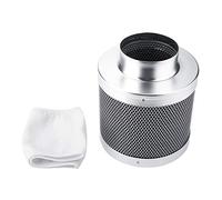 Zerodis Acier Inoxydable Air Carbon Filtres à Charbon en Acier Inoxydable Filtre à Charbon 4 Pouces Hydroponique Éloignez-Vous des Odeurs Maison Atelier Filtre à Charbon pour Tente de