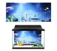 Zerodis Affiche d'aquarium en PVC épais, Autocollant Décoratif de Fond de Poisson 24x11.8 Pouces pour Aquariums et Aquariums (122 * 50CM) (61 * 30CM)