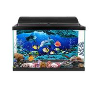 Zerodis Affiche de Fond d'aquarium, Matériau PVC, Superbe Paysage sous-Marin 3D, Parfait pour la Décoration d'aquarium, Taille 122x50cm pour Aquariums Domestiques (61 * 41CM)