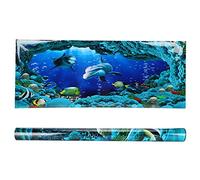 Zerodis Affiche de Fond d'aquarium, Matériau PVC, Superbe Paysage sous-Marin 3D, Parfait pour la Décoration d'aquarium, Taille 122x50cm pour Aquariums Domestiques (122 * 50CM)