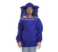 Zerodis Apicole Costume Professionnel avec Voile Chapeau Anti Abeille pour Apiculteur Costume Combinaison avec Capuche Voile l'équipement Protection Vêtements- Bleu et Rose (Bleu)