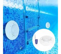 Zerodis Applique Murale pour Piscine PC ABS Lumière LED sous-Marine 35W AC12V RGB 360LED IP68 Télécommande 3000lm pour Piscine Fontaine étang Aquarium éclairage Extérieur de Printemps