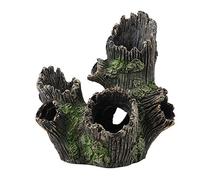 Zerodis Aquarium résine Artificielle Tronc d'arbre Creux Ornements, abri de crevettes d'aquarium caché Grotte Bois flotté décoration décor Habitat(Une)