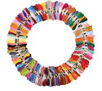 Zerodis Autres Fournitures de Broderie à Coudre 100pcs Fils de Coton et de Polyester Multicolores pour le Point de Croix Idéal pour l'artisanat et les Bracelets d'amitié Kit de Fil à Broder