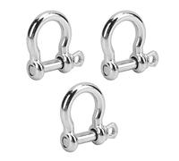 Zerodis Autres Outils de Randonnée Accessoires Boucle en D en Alliage de Zinc avec Vis à Sens Unique pour Le Camping en Plein Air Bracelet de Survie Paracord 3pcs Manille en Forme d'arc