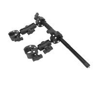 Zerodis Autres Pièces d'appareils Ménagers Bâton Rotation à 360 ° Réglable Double Tête Pince Télescopique Moto Guidon Bâton Pôle Moto Caméras d'action Kit De Montage pour Cyclisme Camping