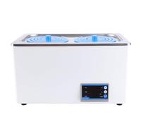 Zerodis Bain-marie Thermostatique Numérique 7L 600W avec Ouvertures Sélectionnables, Double Affichage LED et Minuterie pour le Chauffage des Expériences en Laboratoire (Prise UE 220V)