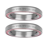 Zerodis Bicycle Headset Bearing Rubber Seal Rings | Roulement de casque de vélo de route en acier durable, bagues d\'étanchéité en caoutchouc à 45 degrés, bagues d\'étanchéité