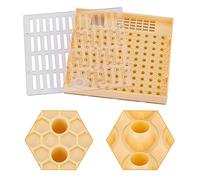 Zerodis Boîte à Abeilles Apiculture Reine Cellule d'Élevage Boîte Bee Keeper Kit Catcher Cage Équipement Outil Non-Toxique d'Apiculture pour Cupularve Système Apiculture