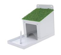 Zerodis Boîte d'alimentation pour écureuils, Mangeoire pour écureuils en Métal avec Support D'épis de Maïs, pour Jardin et Extérieur, Montage Mural