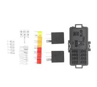 Zerodis Boîte de RELAIS de Haute capacité 12V avec 2PCS 12VDC 30A RELAIS 5 PIN ET 6PCS 5A 10A 20A pour le Bateau, Matériau Thermique
