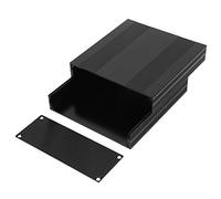 Zerodis Boîtier de Projet en Aluminium Boîtier de Circuit imprimé de Type divisé Noir 54 × 145 × 150 Mm en Aluminium extrudé pour Projets électroniques de Bricolage et Câblage de Circuits Imprimés