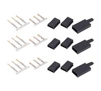 Zerodis Bornes Plaquées Or 50 Pièces, Prise de Connecteur Servo avec Verrouillage, Matériau ABS en Laiton pressé à Froid, Transmission de Signal Stable, pour Batterie RC et Aéromodélisme