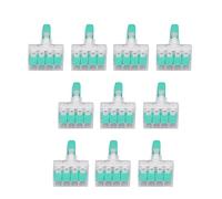 Zerodis Bornier de Câblage Rapide, Connecteur de Fil de Levier pour Appareil de Commande de Moteur, 10 Pièces 41A 450V Y614G 1 à 4