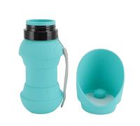 Zerodis Bottle d'eau de Chien Pliable en Silicone en Silicone pour Animaux de Compagnie Dispensateur de Boissons pour Les Activités de Plein Air Adaptées aux Grands, Moyens et Petits Chiens, (Blue)