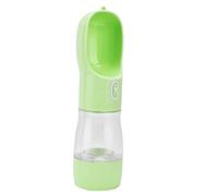 Zerodis Bouteille d'eau 2 en 1 pour Animaux de Compagnie, Distributeur d'eau Portable pour Chien, Bol de Voyage avec Joint en Silicone et Conception Anti-Fuite pour Chiens de Promenade (Green)