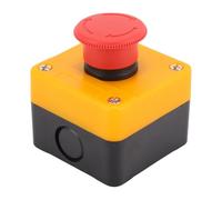 Zerodis Bouton-poussoir d'arrêt d'urgence 1NO 1NC, avec Boîte de Jonction ABS étanche pour Contrôle Industriel, Signe Champignon Rouge évalué 10A