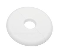 Zerodis Bride Murale Fendue en Plastique Auto-adhésive à Clipser sur le Collier de Rosace, avec Finition Anti-traces de Doigts, Résistante aux Dommages, Facile à Nettoyer, pour Sol, (WHITE)