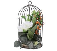 Zerodis Cage à Oiseaux, Finition Ronde Polie, Finition Lisse, Pièce Maîtresse en Métal, Support de Fleurs, Décor pour Les Festivals de Mariage, Rapport de Bureau, Balcon (Annihilation dans la colère)