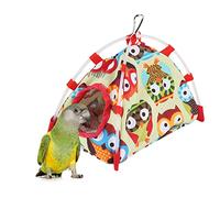 Zerodis Cages à Oiseaux, Nids, Nichoirs avec Lit de Tente en Peluche pour Perruches et Cacatoès, Matériau en Toile Douce pour Le Confort Hivernal, Facile à Nettoyer et à Accrocher, Grand Perchoir