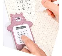 Zerodis Calculatrice Portable, Mini Calculatrice de Dessin animé de Style Ours Mignon pour étudiants et Filles, 8 Chiffres, Légère et Colorée (Brown)
