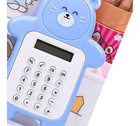 Zerodis Calculatrice Portable, Mini Calculatrice de Dessin animé de Style Ours Mignon pour étudiants et Filles, 8 Chiffres, Légère et Colorée (Ours Bleu)