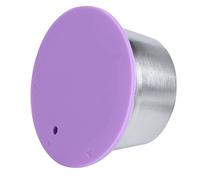 Zerodis Capsule de café, Capsule Rechargeable Réutilisable de Haute Précision de Filtrage D'acier Inoxydable avec le Couvercle de Silicone de Catégorie Comestible (PURPLE)
