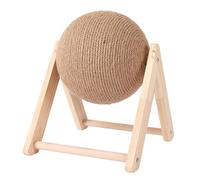 Zerodis Cat Scratch Ball, Jouet Interactif Toys Toys Sisal Rope Scratch Ball avec Support de Meubles à Gratter Anti-Chat Stable pour Un Petit Exercice pour Animaux de Compagnie et Jouer
