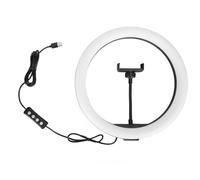 Zerodis Cercle Lumineux LED avec Support pour Diffusion en Direct, Selfie, Vidéo, luminosité Réglable