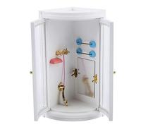 Zerodis Chambre de Poupées et de Jouets en Peluche, Salle de Bain Miniature en Bois Faite à la Main avec Porte Ouvrante pour Maisons de Poupée pour Enfants, Douche de Maison de 1:12