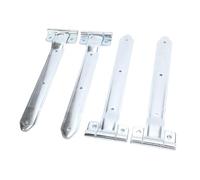 Zerodis Charnière à Sangle Coudée de 16 Pouces, Sangle de Charnière de Porte de Remorque Robuste avec Conception de Courbure Décalée pour Remorques Fermées de Camping-car, Portes d'entrepôt