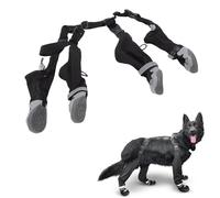 Zerodis Chaussons à Bretelles pour Chien, Semelles Antidérapantes Imperméables, Chaussures pour Pantalons pour Animaux de Compagnie avec Sangle élastique Réglable pour la Protection des (2:S)