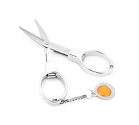Zerodis Ciseaux de Poche en Acier Inoxydable Durable pour Décoration Pendentielle, Ciseaux de Poisson Pliants, 3,7 * 2 Pouces D'argent