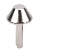 Zerodis Clous de Pieds en Fer argenté, 100 Pièces, Accessoires de Sac à Main à Rivets en Forme de Champignon Plat pour l'artisanat du Cuir