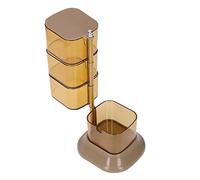 Zerodis Coffret d'assaisonnement, Porte-épices en Plastique à 4 Couches avec Cuillère pour l'organisation de la Cuisine et une Utilisation Pratique