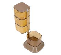 Zerodis Coffret d'assaisonnement, Porte-épices en Plastique à 4 Couches avec Cuillère pour l'organisation de la Cuisine et une Utilisation Pratique