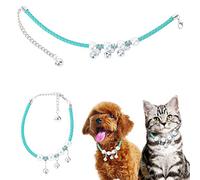 Zerodis Collier Cloche pour Animaux de Compagnie avec Colliers Réglables en Alliage PU pour Chiens Chats 4 Couleurs 5 Tailles XS-XL Sûr Non Toxique (Blue)