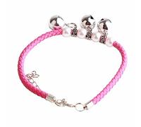 Zerodis Collier Cloche pour Animaux de Compagnie avec Colliers Réglables en Alliage PU pour Chiens Chats 4 Couleurs 5 Tailles XS-XL Sûr Non Toxique (Rose)