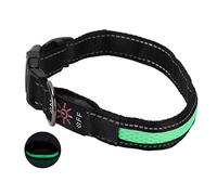 Zerodis Collier Lumineux pour Chien, Collier pour Chien LED Rechargeable par USB avec Bandes Réfléchissantes et 3 Modes D'éclairage, pour la sécurité de la Marche Nocturne (Col S)